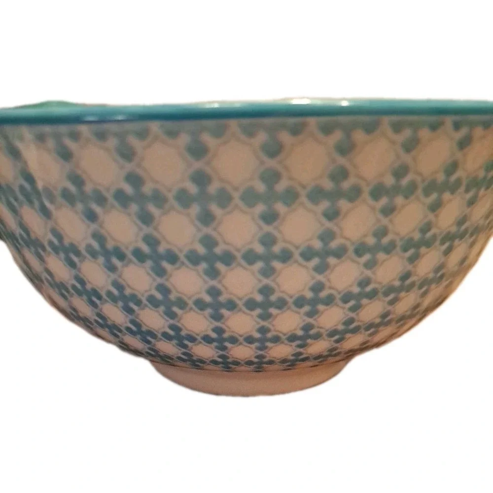Dover & York Cereal Soup Bowl Geometric Yellow/ Blue Replacement Spring Summer